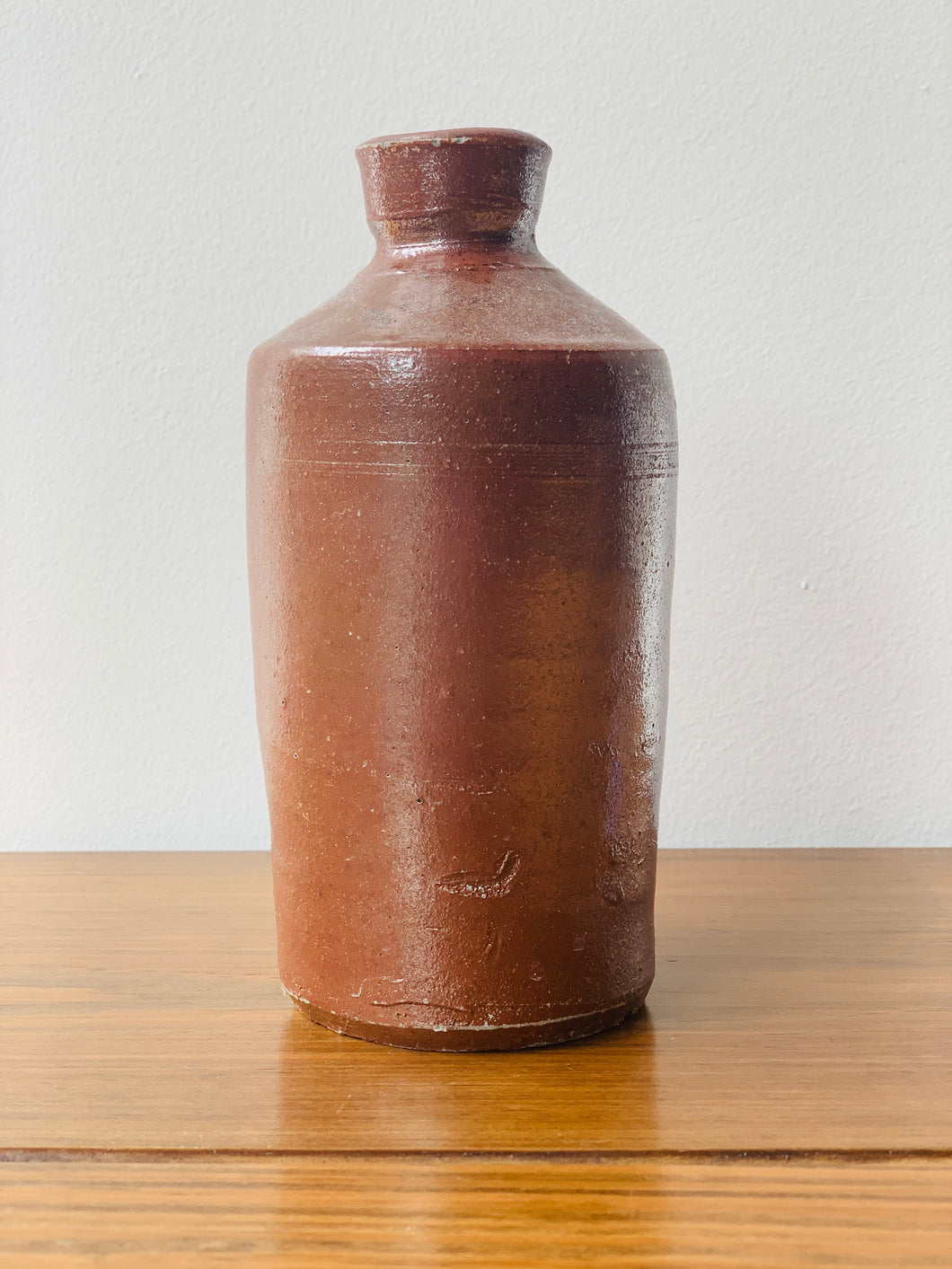 redware ceramic vase