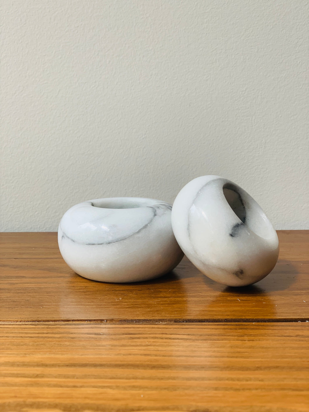 set of marble candle holders